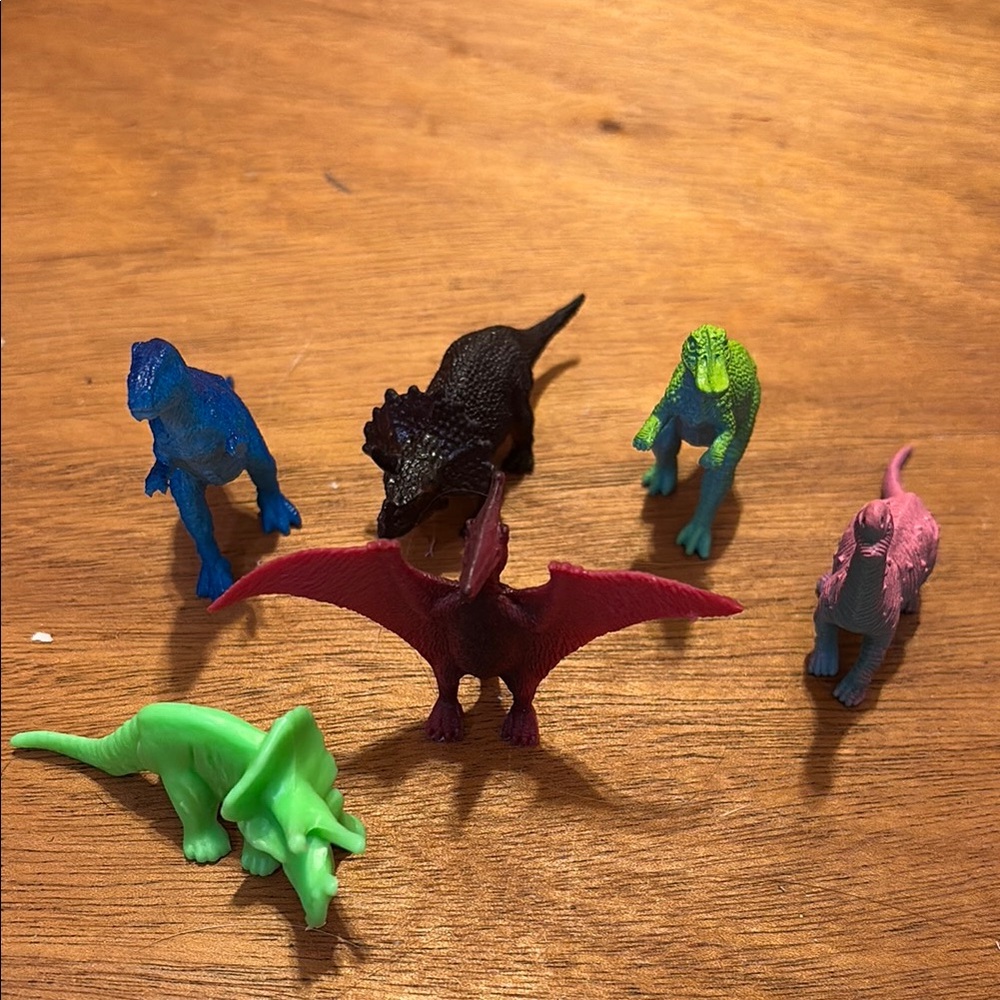 Assorted plastic dinosaurs